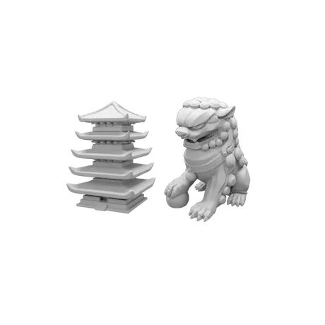 Shogun No Katana oroszlán és pagoda mini